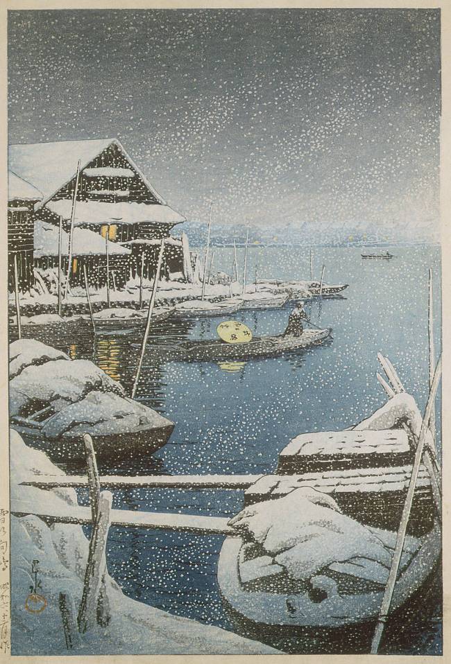 Snow at Mukajima by Hasui Kawase – Art print, wall art, posters and framed  art