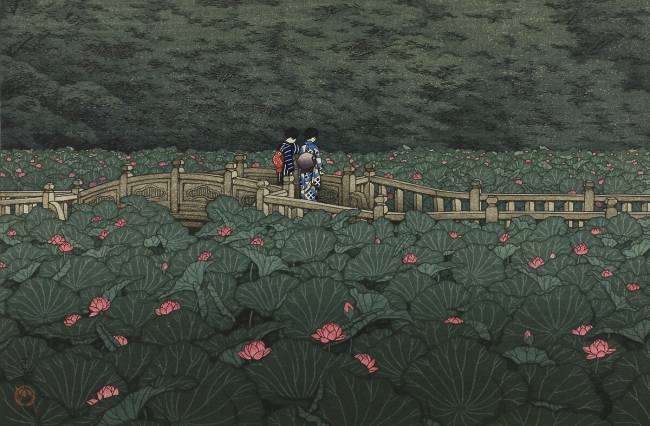 The Benten Lake in Shiba, August 1929 Hasui Kawase