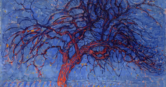 Avond (Evening): The Red Tree by Piet Mondrian – Art print, wall art ...