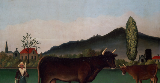 Landscape with Cow by Henri Rousseau – Art print, wall art, posters and ...
