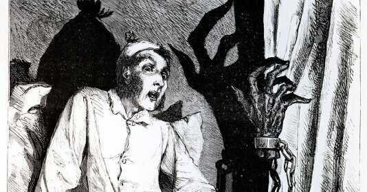 La Main, illustration for the short story by Guy de Maupassant by