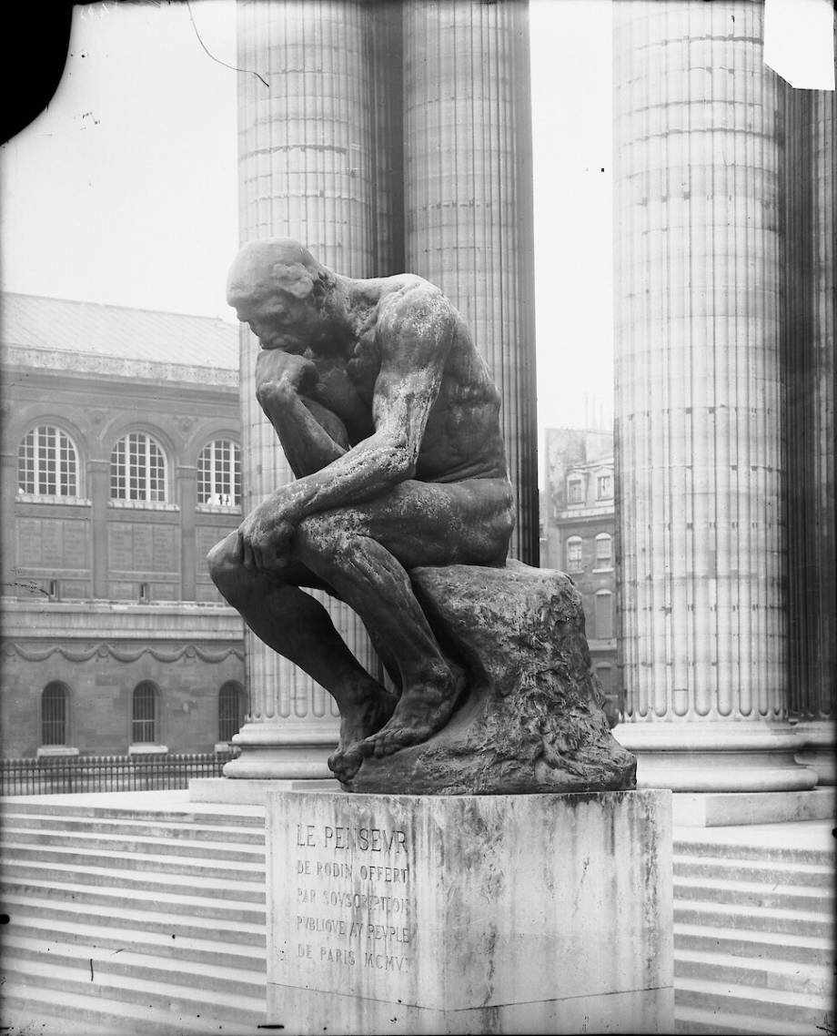 Rodin、noir et blanc The Thinker by Auguste Rodin 3 oz 999 Fine Silver Coin – Chad 2023