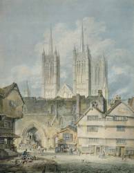 Cathedral church at Lincoln (Joseph Mallord William Turner) - Muzeo.com