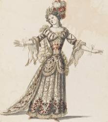 Dessin de costume (Jean Berain Père) - Muzeo.com