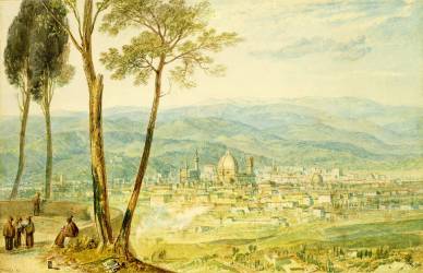 Florence from the road to Fiesole (Joseph Mallord William Turner) - Muzeo.com
