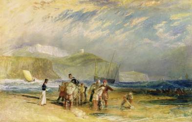 Folkestone Harbour and Coast to Devon (Joseph Mallord William Turner) - Muzeo.com