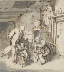 Intérieur de paysans (Adrien van Ostade) - Muzeo.com