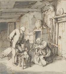 Intérieur de paysans (Adrien van Ostade) - Muzeo.com