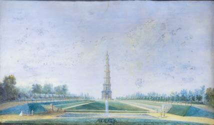 La Pagode de Chanteloup (Louis Nicolas van Blarenberghe) - Muzeo.com