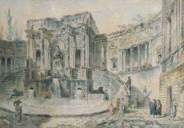 Landscape with ruins (Hubert Robert) - Muzeo.com