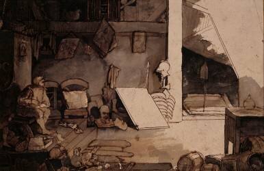 Mansarde d'artiste (Rodolphe Bresdin) - Muzeo.com