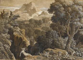 Paysage au serpent (Anne-Louis Girodet) - Muzeo.com