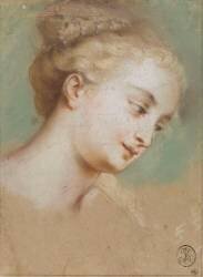 Tête de femme (Nicolas Vleughels) - Muzeo.com