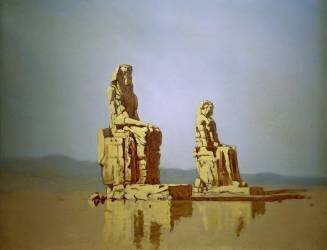 Temple d’Aménophis III,.Colosses de Memnon (Carl Spitzweg) - Muzeo.com