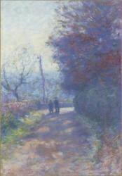 Effet de matin, l'hiver à Crozant (Creuse) (Wynford Dewhurst) - Muzeo.com