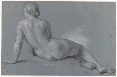 Etude de femme nue, vue de dos (Louis Boullogne the Younger) - Muzeo.com