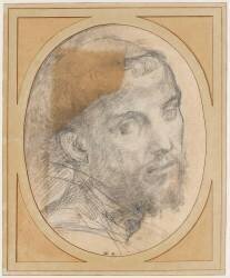 Etude pour une tête de saint François (Andrea del Sarto) - Muzeo.com