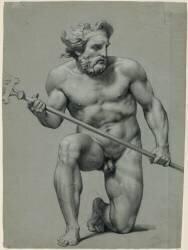 Figure nue, agenouillée, tenant un trident (Merry-Joseph Blondel) - Muzeo.com