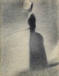 A Woman Fishing (Georges Seurat) - Muzeo.com
