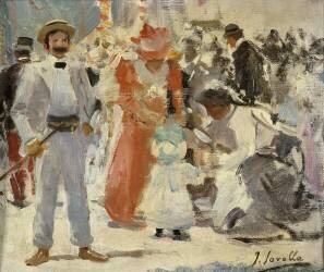 At the Fair (Joaquin Sorolla y Bastida) - Muzeo.com