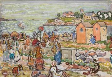 Bathers and Strollers (Maurice Brazil Prendergast) - Muzeo.com
