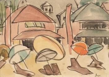 Beach Umbrellas (Arthur Dove) - Muzeo.com