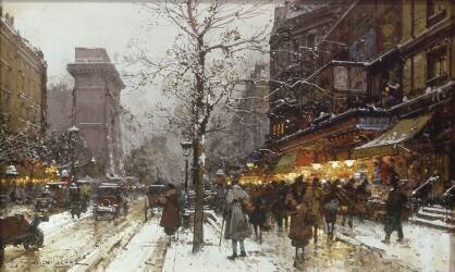 Busy Boulevard, Paris (Eugène Galien-Laloue) - Muzeo.com