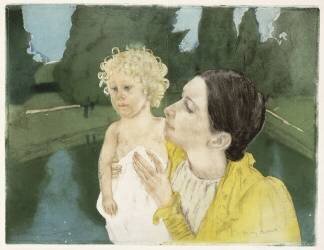 By the Pond (Mary Cassatt) - Muzeo.com