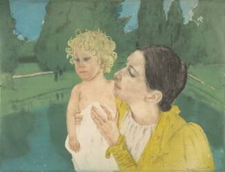 By the Pond (Mary Cassatt) - Muzeo.com