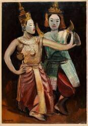 Cambodian dancers (Jean-Gabriel Daragnès) - Muzeo.com