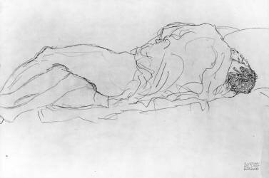 Couple in Bed (Gustav Klimt) - Muzeo.com