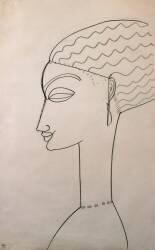 Female profile (Amedeo Modigliani) - Muzeo.com