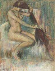 Femme se peignant (Pierre Georges Jeanniot) - Muzeo.com