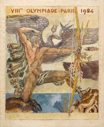 Herakles, research for the 1924 Olympic Games poster (Antoine Bourdelle) - Muzeo.com