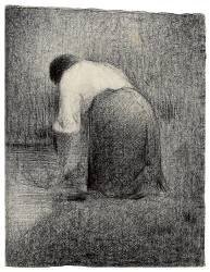 Kneeling Woman (Georges Seurat) - Muzeo.com