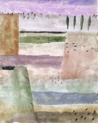 Landscape with poplars (Paul Klee) - Muzeo.com