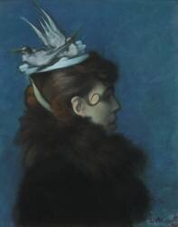 L'élégante aux oiseaux (Louis Anquetin) - Muzeo.com