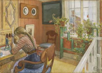 Letter-writing (Carl Larsson) - Muzeo.com