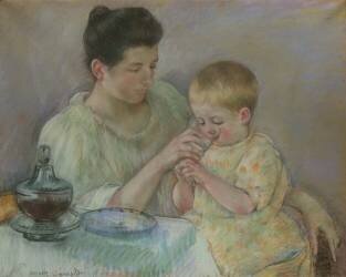 Mother Feeding Child (Mary Cassatt) - Muzeo.com