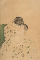 Mother's Kiss (Mary Cassatt) - Muzeo.com
