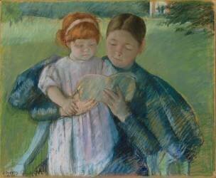 Nurse Reading to a Little Girl (Mary Cassatt) - Muzeo.com