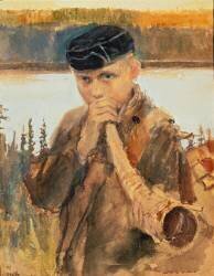 Paanajärvi Shepherd (Akseli Gallen-Kallela) - Muzeo.com