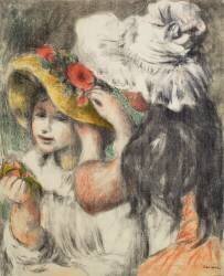 Pinning The Hat (Auguste Renoir) - Muzeo.com