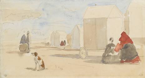 Près des cabines (Eugène Boudin) - Muzeo.com