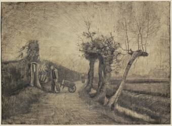 Road behind the Parsonage Garden in Nuenen (Vincent van Gogh) - Muzeo.com