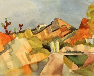 Rocky Landscape (August Macke) - Muzeo.com