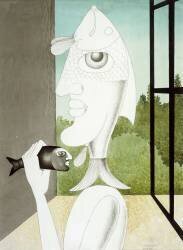 (Sans titre) Titre attribué : Lion,lumiere,liberte (Victor Brauner) - Muzeo.com