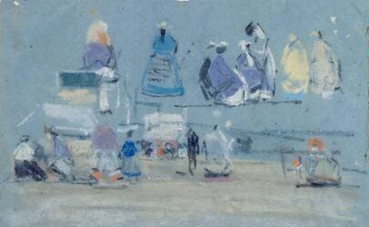 Scène de plage (Eugène Boudin) - Muzeo.com