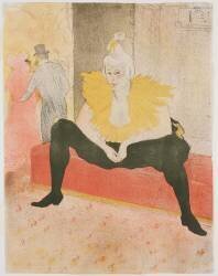 Seated Female Clown (Henri de Toulouse-Lautrec) - Muzeo.com