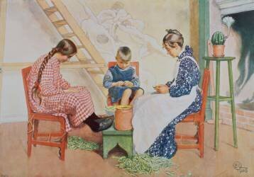 Shelling Peas (Carl Larsson) - Muzeo.com